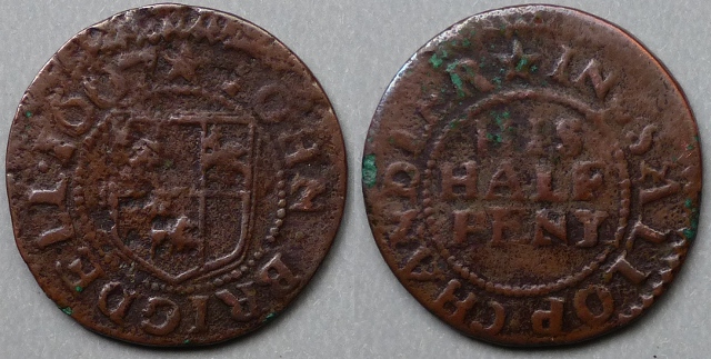 Shrewsbury, John Brigdell 1667 halfpenny